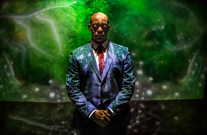 Oliver Alvin-Wilson in Disruption at Park Theatre, London. Photo: Pamela Raith