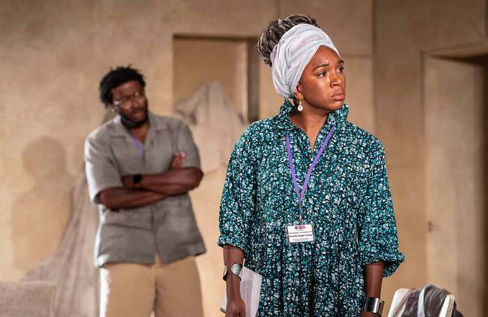Zackary Momoh and Cherrelle Skeete in Beneatha&rsquo;s Place at Young Vic, London. Photo: Johan Persson