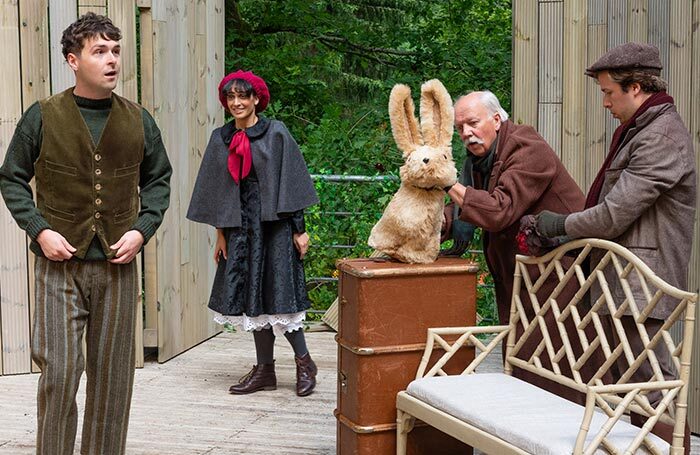 Robbie Scott, Blythe Jandoo, Oliver Cookson and Matthew Churcher in The Secret Garden at Pitlochry Festival Theatre. Photo: Neil Fordyce