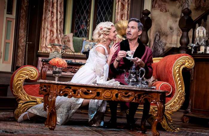 Laura Bell Bundy and Eric McCormack in The Cottage at the Hayes Theater, New York. Photo: Joan Marcus Laura Bell Bundy and Eric McCormack in The Cottage at the Hayes Theater, New York. Photo: Joan Marcus