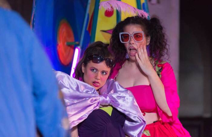 Jessica Wise and Elora Ledger in La Cenerentola at Arcola Theatre, London. Photo: Chris Parker