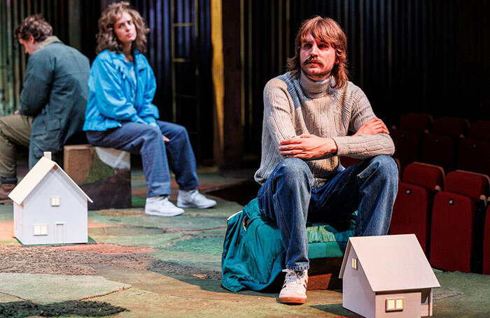 Eduardo Arcelus (right) in Falkland Sound at the Swan Theatre, Stratford-upon-Avon. Photo: Ellie Kurttz