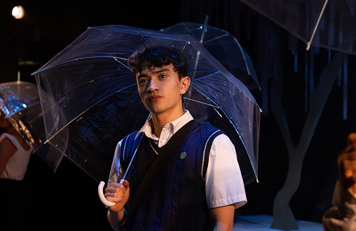 Hiroki Berrecloth in The Garden of Words at Park Theatre, London. Photo: Piers Foley