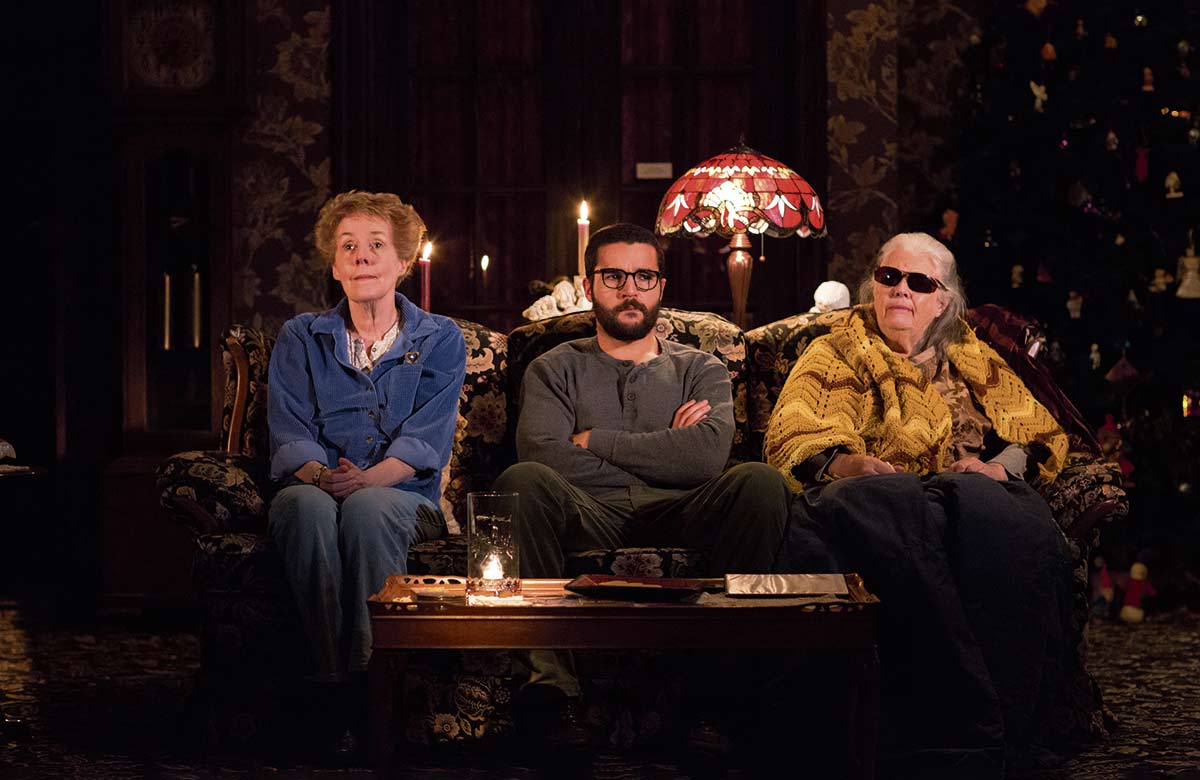 Georgia Engel, Christopher Abbott and Lois Smith in John at Signature Theatre, New York in 2015. Photo: Matthew Murphy Georgia Engel, Christopher Abbott and Lois Smith in John at Signature Theatre, New York in 2015. Photo: Matthew Murphy