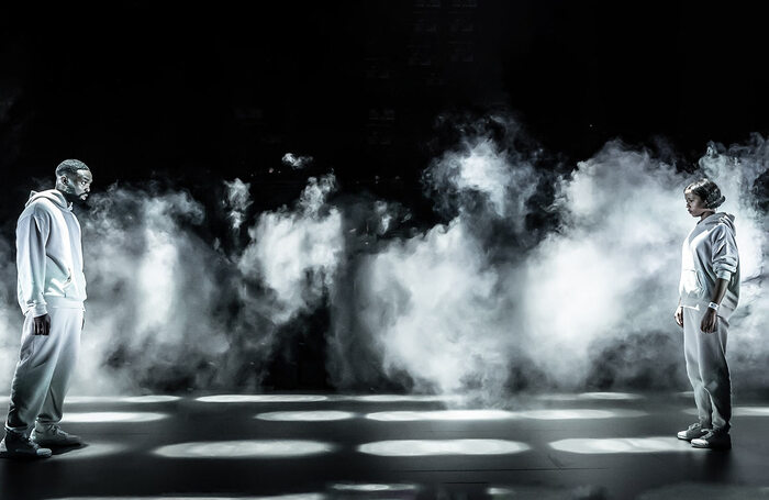 Paapa Essiedu and Taylor Russell in The Effect at the National Theatre, London. Photo: Marc Brenner