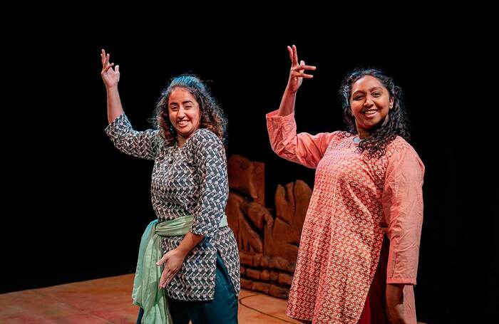 Rose-Marie Christian and Karendip Phull in Santi & Naz at Pleasance Courtyard, Edinburgh. Photo: Steve Gregson