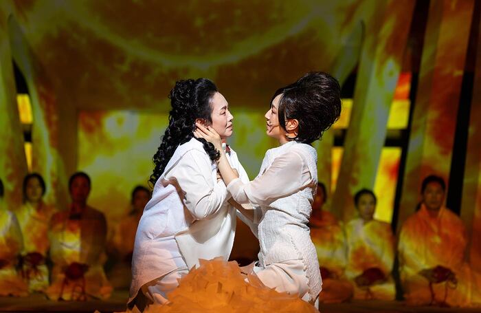 Trojan Women by the National Changgeuk Company of Korea at Festival Theatre, Edinburgh, as part of the Edinburgh International Festival 2023. Photo: Jess Shurte