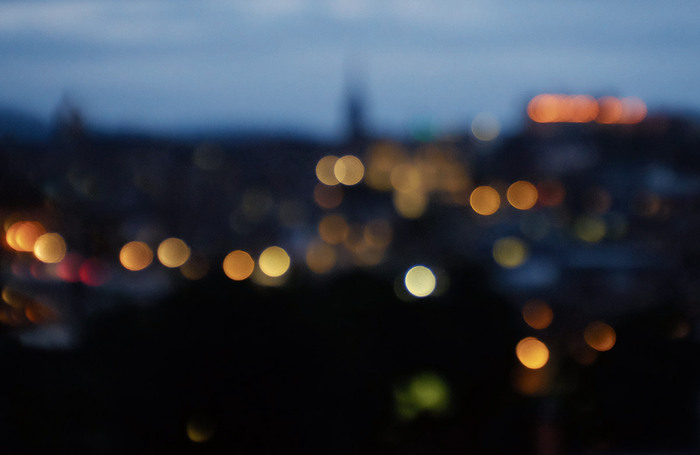 Edinburgh at night blurry. Photo: Shutterstock