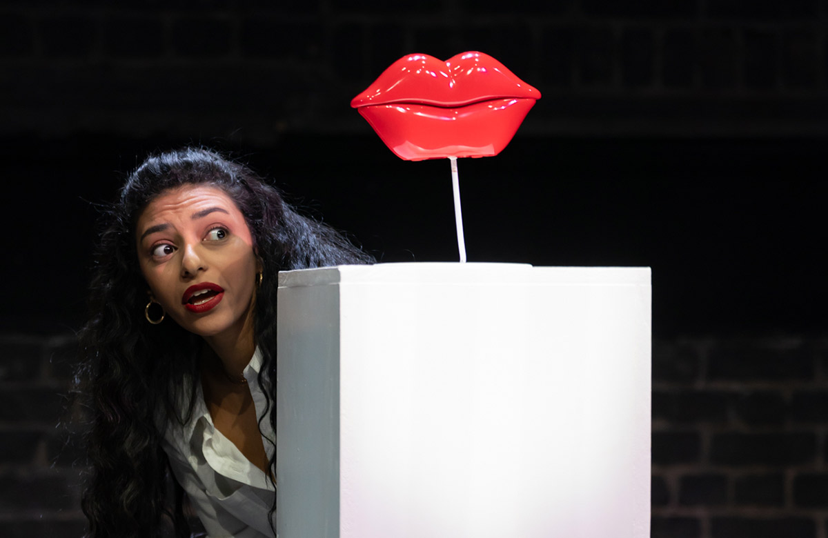 Laura Mekhail in At the Statue of Venus at the Arcola Theatre, London. Photo: Nick Rutter