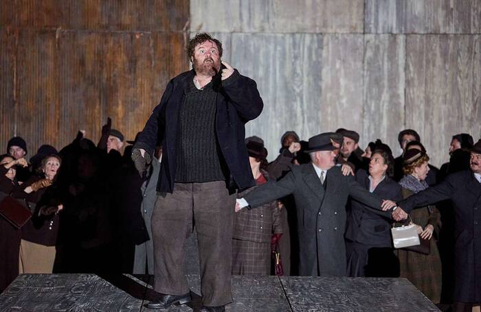 Gwyn Hughes Jones in ENO’s Peter Grimes at the London Coliseum. Photo: Tom Bowles