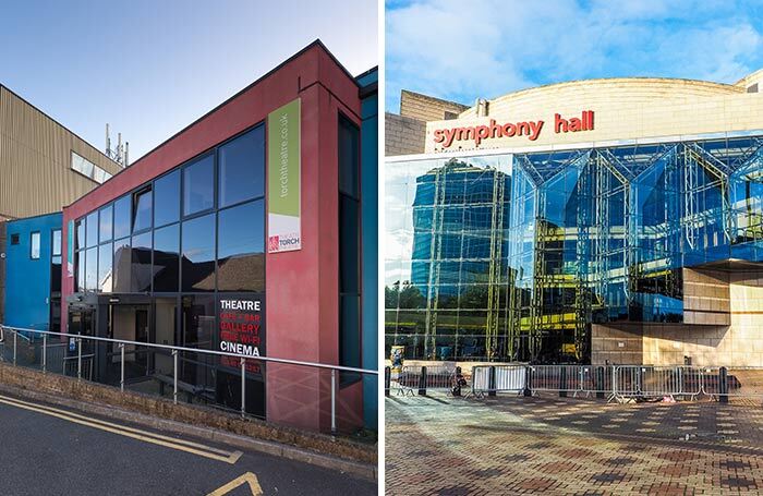 The Torch Theatre in Milford Haven and Birmingham Symphony Hall, are among the organisations threatened by local funding cuts. Photos: Drew Buckley/Shutterstock