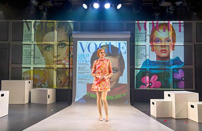 Elena Skye in Close-Up: The Twiggy Musical at the Menier Chocolate Factory, London. Photo: Manuel Harlan