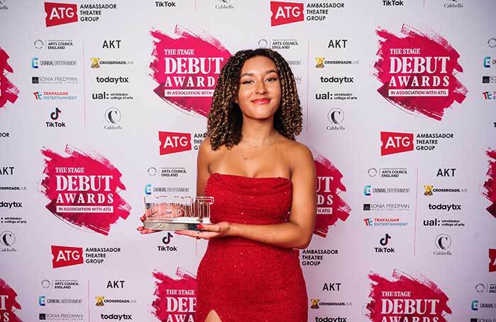 Elan Davies wins Best Performer in a Play. Photo by Alex Brenner