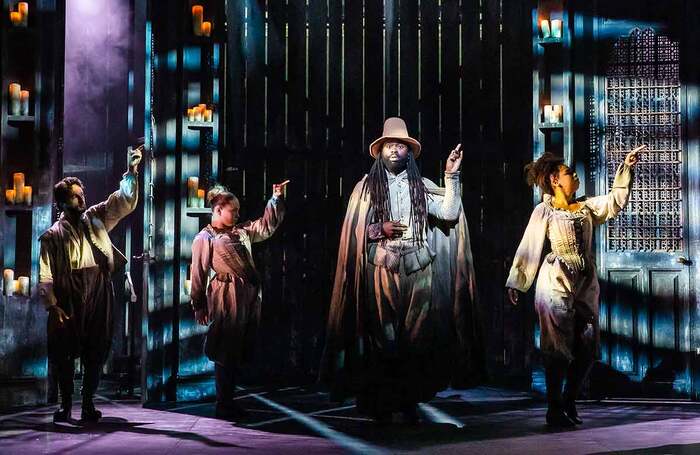 Gabriel Akamo and the cast of Treason &ndash; The Musical at Alexandra Palace, London. Photo: Danny Kaan