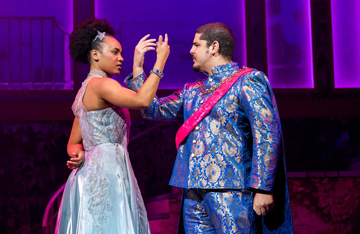 Tilly La Belle Yengo and Damien James in Cinderella at the Lyric Hammersmith, London. Photo: Tristram Kenton