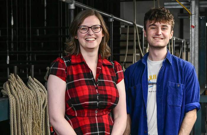 Deirdre O’Halloran, head of new musical theatre at Birmingham Hippodrome, with Finlay Carroll, new musical theatre coordinator. Photo: Simon Hadley