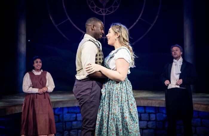 Some of the cast of Cinderella at Derby Theatre. Photo: Graeme Braidwood Some of the cast of Cinderella at Derby Theatre. Photo: Graeme Braidwood