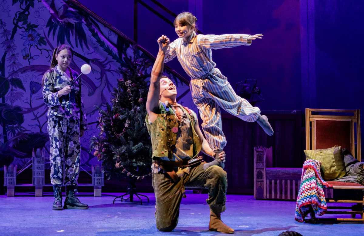 Kaine Ruddach in Peter Pan at the Rose Theatre, Kingston. Photo: Csilla Horv&aacute;th