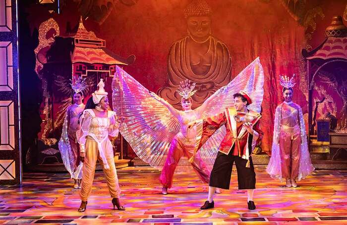 Patti Boulaye and Robby Khela in Aladdin at Theatre Royal Windsor. Photo: Jack Merriman