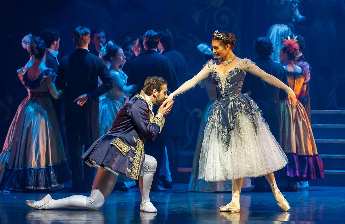 Bruno Micchiardi and Jessica Fyfe in Scottish Ballet's Cinders! at Theatre Royal, Glasgow. Photo: Andy Ross