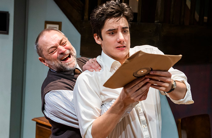 Paul Rider and Eddie Boyce in Don't Destroy Me at the Arcola Theatre, London. Photo: Tristram Kenton