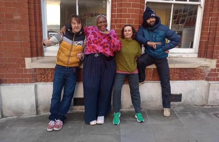 Ed Patrick, Munotida Chinyanga, Viv Gordon and Jamaal O&rsquo;Driscoll, the four artists being paid a salary by Strike a Light . Photo: Strike a Light