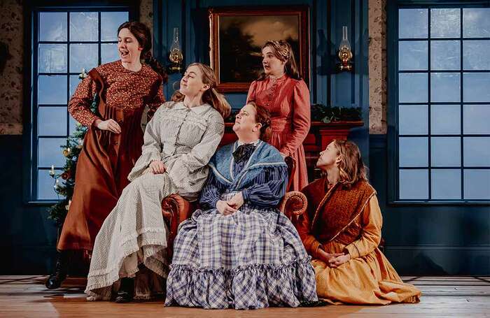 Marty Breen, Ruby Campbell, Maura Bird, Tara Cush and Jo Donnelly in Little Women at the Lyric Theatre, Belfast. Photo: Carrie Davenport Marty Breen, Ruby Campbell, Maura Bird, Tara Cush and Jo Donnelly in Little Women at the Lyric Theatre, Belfast. Photo: Carrie Davenport