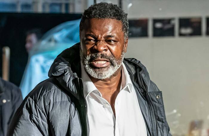 Danny Sapani in King Lear at the Almeida Theatre, London. Photo: Marc Brenner