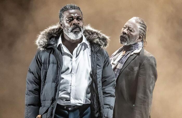 Danny Sapani and Clarke Peters in King Lear at the Almeida Theatre, London. Photo: Marc Brenner