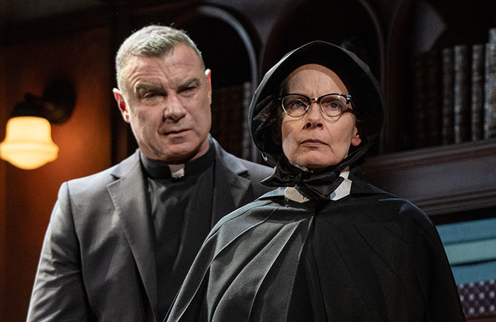 Liev Schreiber and Amy Ryan in Doubt: A Parable at the Todd Haimes Theatre, New York. Photo: Joan Marcus