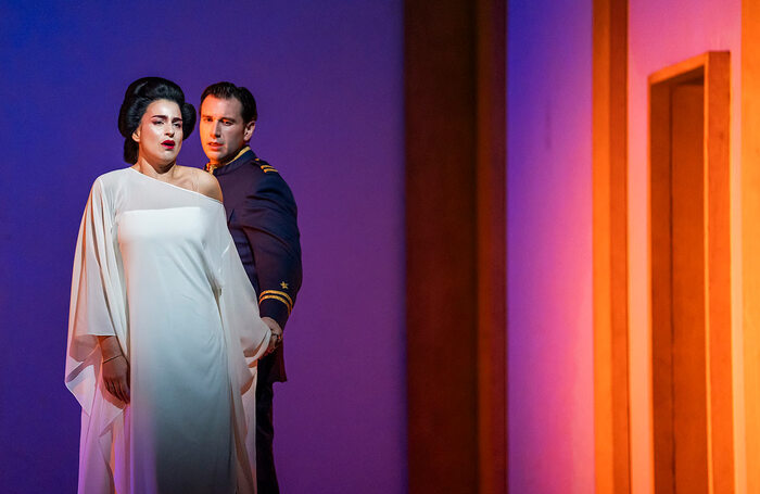 Asmik Grigorian and Joshua Guerrero in Madama Butterfly at Royal Opera House, London. Photo: Tristram Kenton Asmik Grigorian and Joshua Guerrero in Madama Butterfly at Royal Opera House, London. Photo: Tristram Kenton