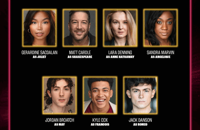 The principal cast of & Juliet's UK and Ireland tour The principal cast of & Juliet's UK and Ireland tour