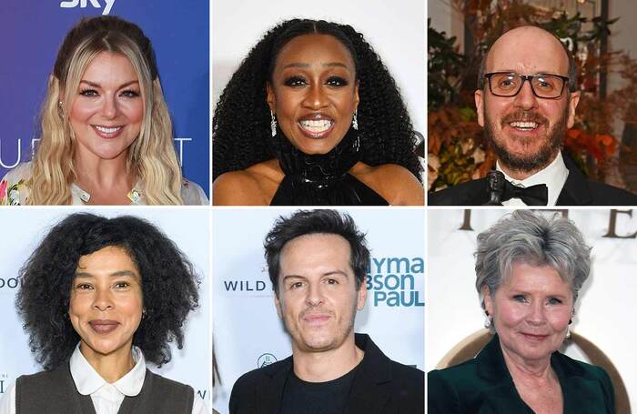 Clockwise from top left: Sheridan Smith, Beverley Knight, Jack Thorne, Imelda Staunton, Andrew Scott and Sophie Okonedo. Photos: Shutterstock/Joanne Davidson/Dave Benett
