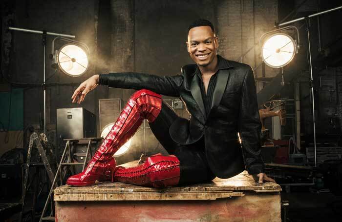 Johannes Radebe in Kinky Boots. Photo: Ollie Rosser Johannes Radebe in Kinky Boots. Photo: Ollie Rosser