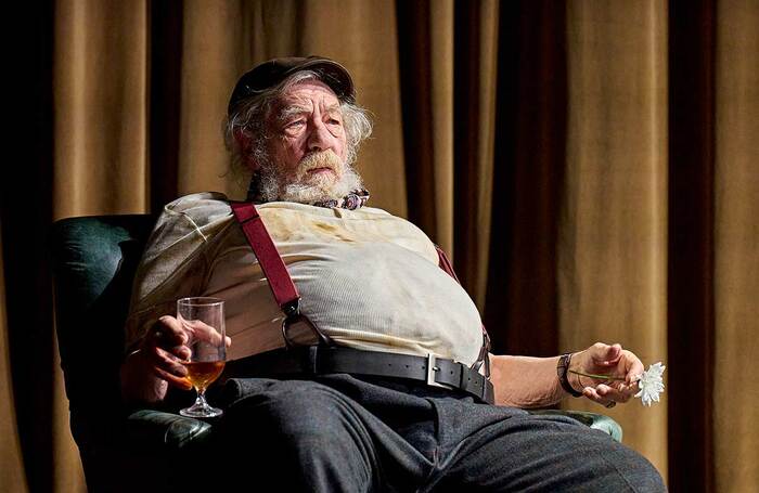 Ian McKellen in Player Kings at Noël Coward Theatre, London. Photo: Manuel Harlan