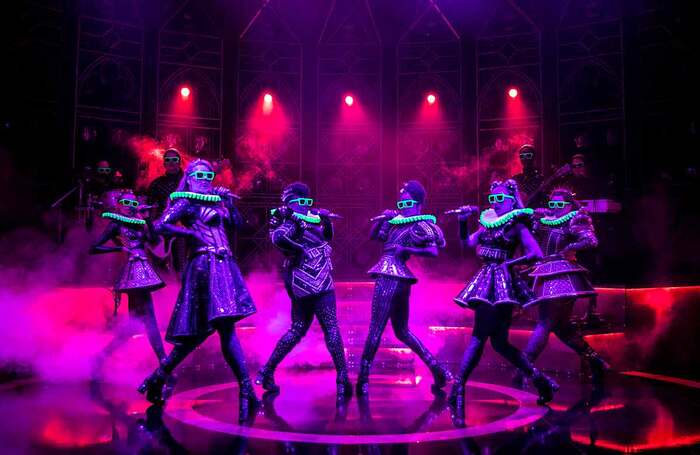 The cast of Six the Musical on stage. Picture credit: Pamela Raith The cast of Six the Musical on stage. Picture credit: Pamela Raith