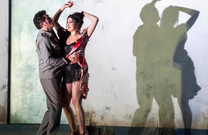 Aigul Akhmetshina and Piotr Beczala in Carmen at Royal Opera House, London. Photo: Tristram Kenton