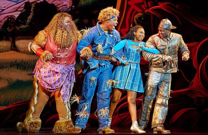 Kyle Ramar Freeman, Avery Wilson, Nichelle Lewis and Phillip Johnson Richardson in The Wiz at Marquis Theatre, New York. Photo: Jeremy Daniel