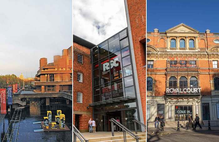 England's flagship theatres – the National, the Royal Shakespeare Company and the Royal Court. Photos: Shutterstock