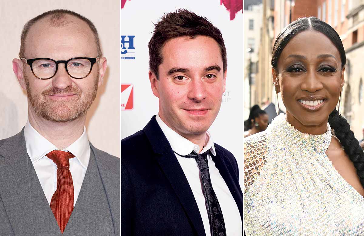 Mark Gatiss, James Graham and Beverley Knight. Photos: Shutterstock/Alex Brenner/Jeff Spicer/Getty