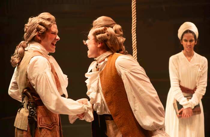 Bea Svistunenko and Haylie Jones in Testmatch at Orange Tree Theatre, London. Photo: Helen Murray Bea Svistunenko and Haylie Jones in Testmatch at Orange Tree Theatre, London. Photo: Helen Murray