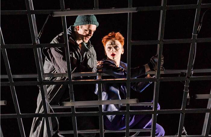 Danny Collins and Jodie McNee in Minority Report at Lyric Hammersmith, London. Photo: Tristram Kenton Danny Collins and Jodie McNee in Minority Report at Lyric Hammersmith, London. Photo: Tristram Kenton