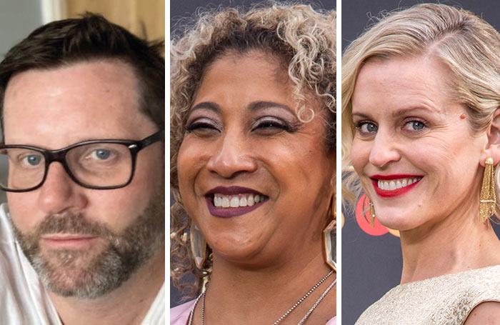 David Eldridge, Melanie La Barrie and Denise Gough. Photos: Twitter/X/Shutterstock