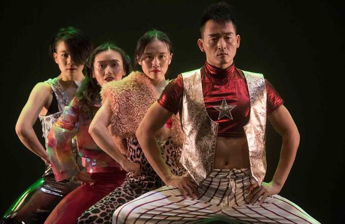 The cast of ErGao Dance Production Group: Disco-TECA at The Place, London. Photo: Wangs