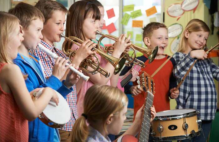 Group of students playing in school orchestra together. Photo: Shutterstock