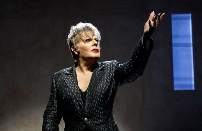 Eddie Izzard in Hamlet at Riverside Studios, London. Photo: Amanda Searle