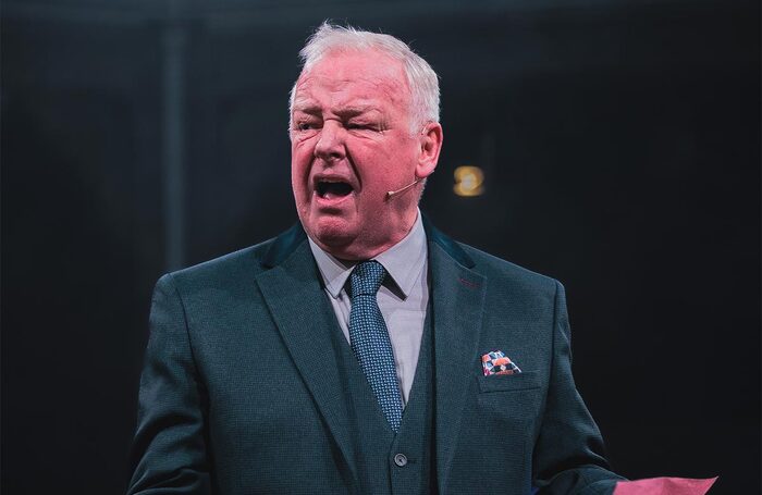 Les Dennis in Twelfth Night at the Shakespeare North Playhouse, Prescot. Photo: Patch Dolan