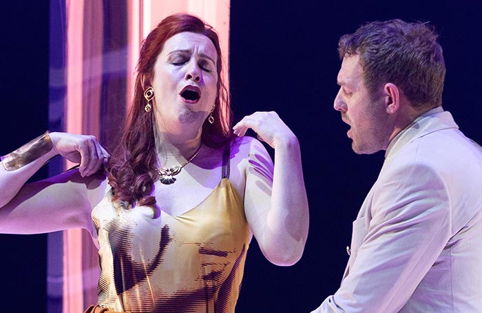 Kitty Whately and Sam Furness in L&rsquo;Incoronazione di Poppea at the Grange Festival. Photo: Craig Fuller