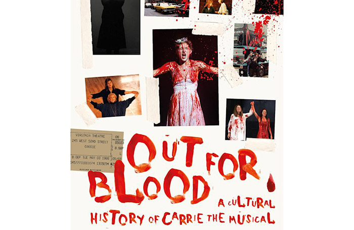 Detail from the cover of Chris Adams' Out for Blood: A Cultural History of Carrie the Musical