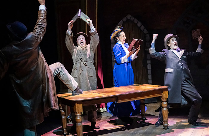 The cast of Dracula: The Bloody Truth at the Octagon Theatre, Bolton. Photo: Pamela Raith